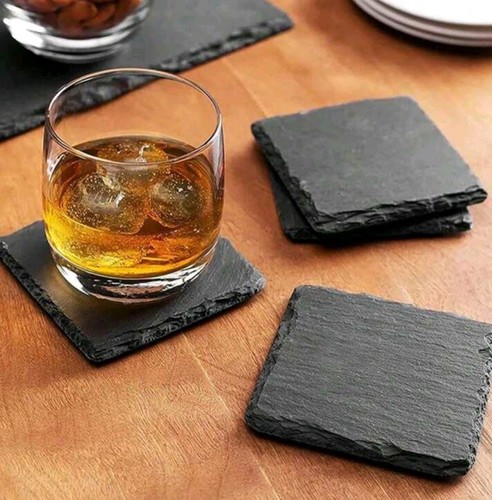 Slate coaster set table - slate,
