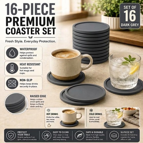 Pack silicone coasters - silicone,