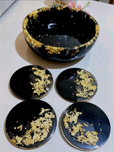 Luxury black gold - bowl, &