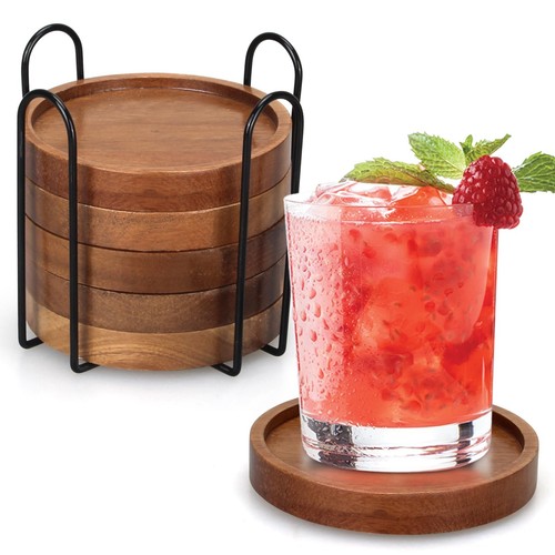 Wooden coaster set coffee - wooden, of