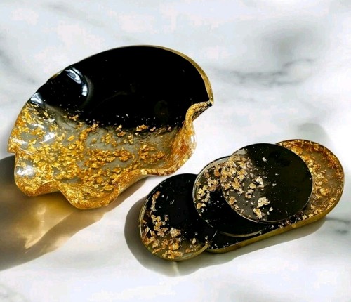 Black gold resin - black,