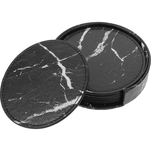 Black marble coaster set - coaster,