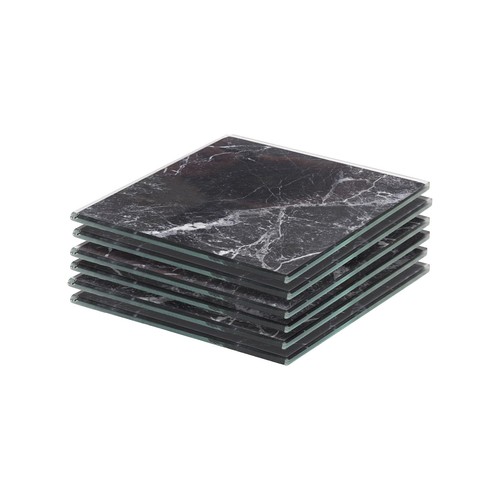 Square glass coasters - glass,