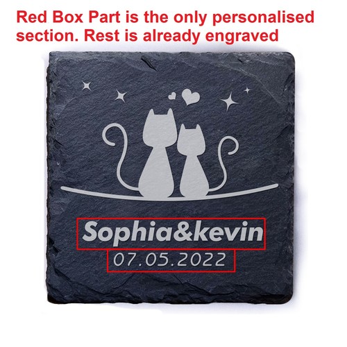 Personalised slate coasters - personalised,
