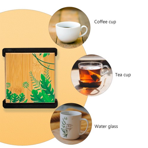Wood coasters table mat - table, cup