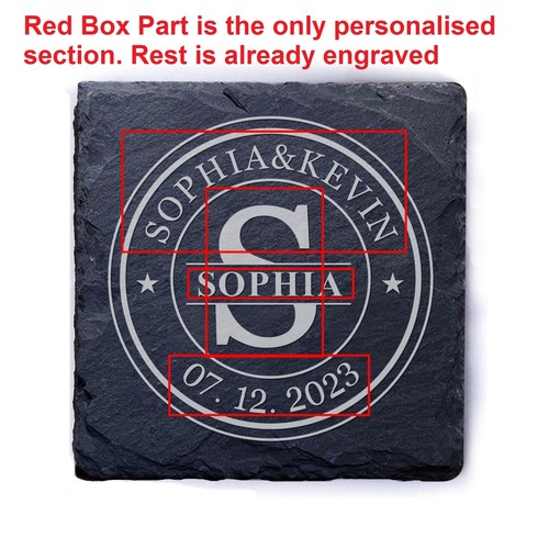 Personalised slate coasters - slate,